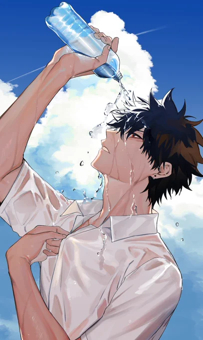 ちょっと4月まで新規で絵を描けなさそうなので主人公のカラーでも掲載して茶を濁す 