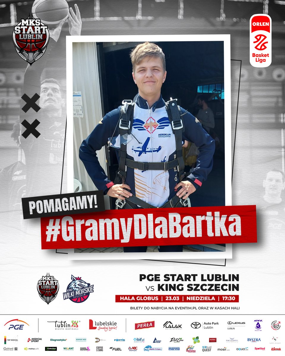 Dziś #GramyDlaBartka‼️Zachęcamy do wsparcia zbiórki, która będzie prowadzona podczas meczu 🙏 Bartek i jego Rodzina to Goście Specjalni dzisiejszego spotkania w hali Globus 🤝 Pokażmy im, jak wielkie serca mają Kibice koszykówki 🏀❤️🖤

#Lublin #Lubelskie #plkpl #WeAreFamily