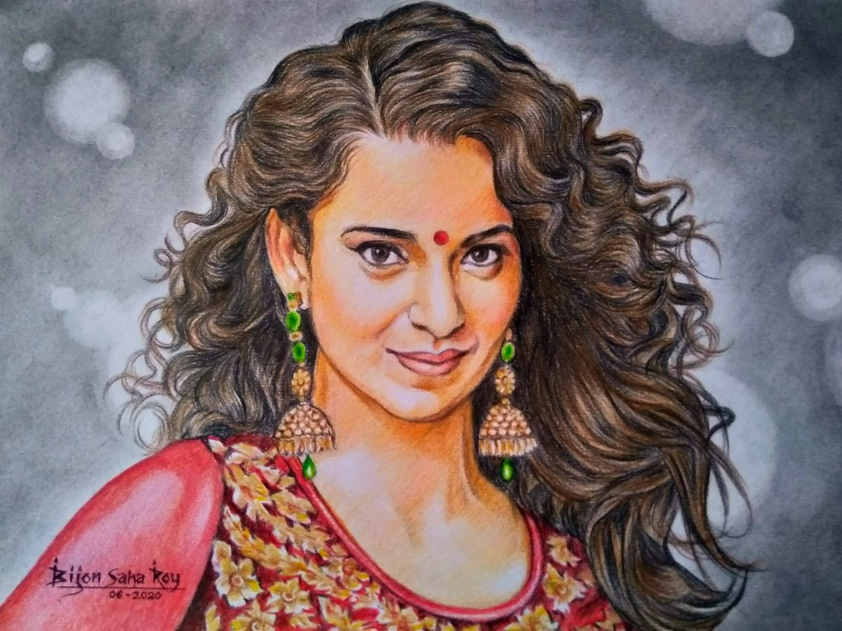 BijonSahaRoy1's tweet photo. Coloured pencils sketch✏️
#HappyBirthday Kangana Ranaut ji.
@KanganaTeam
#pencilsketch #pencilart #Pencildrawing #pencilcolor #KanganaRanaut #bijon https://t.co/vJG0QpfuGD