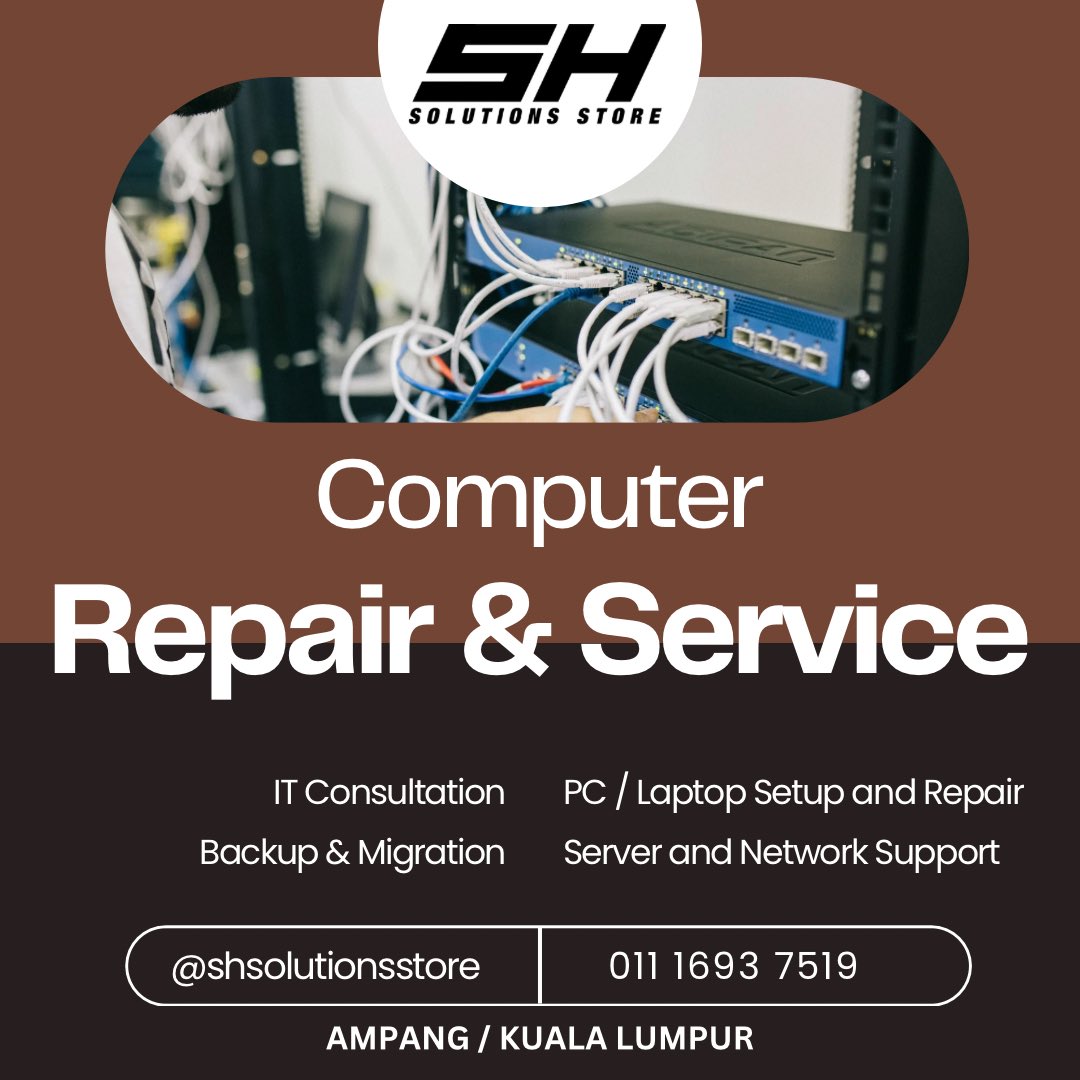 syedhamid_'s tweet image. 💻 Slow PC? Laptop issues? We fix it FAST!
🚗 On-site service available in Ampang/KL!
📲 DM us now or WhatsApp 011 1693 7519

#PCRepair #ComputerFix #LaptopService #TechSupport #OnSiteService #Ampang #KL