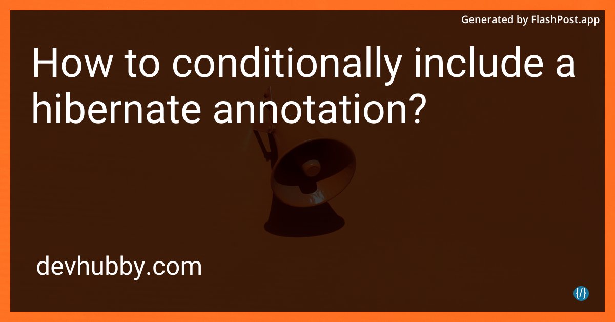 alieGotha's tweet image. Can we make Hibernate annotations appear like a magician's rabbit? 🐇✨"
Source: devhubby.com/thread/how-to-…
#JavaHelp #JavaProgramming #JavaCode #CodingHelp #hibernate #include