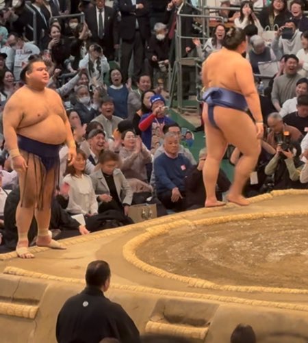 OdateUzaemon's tweet photo. 土俵を割った高安の、暫し立ち尽くす姿が如何にも切なかった。満身創痍の元大関と快速の天才大関、平成と令和、叔父と甥、何とも鮮やかにして残酷な対照だが、これもまた土俵のリアルであろう。高安の土俵人生と、大の里の土俵人生が交差する瞬間である。 https://t.co/cASyTAqWMy