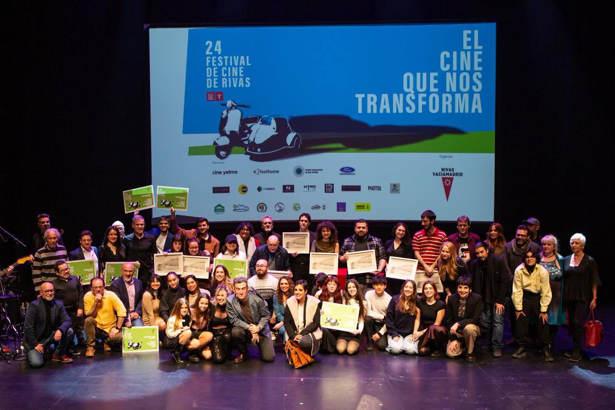 AidaCast's tweet photo. 🎬 24 años de cine en Rivas. Cerramos nuestro festival con una gala inolvidable junto a nuestra querida ripense, Palo Capilla, y el actor Luis Zahera.
Enhorabuena a las personas premiadas. Gracias a cineastas, jurado y público por hacerlo posible. ¡Larga vida al #CreatRivas! 😊 https://t.co/q0Cqkh884a