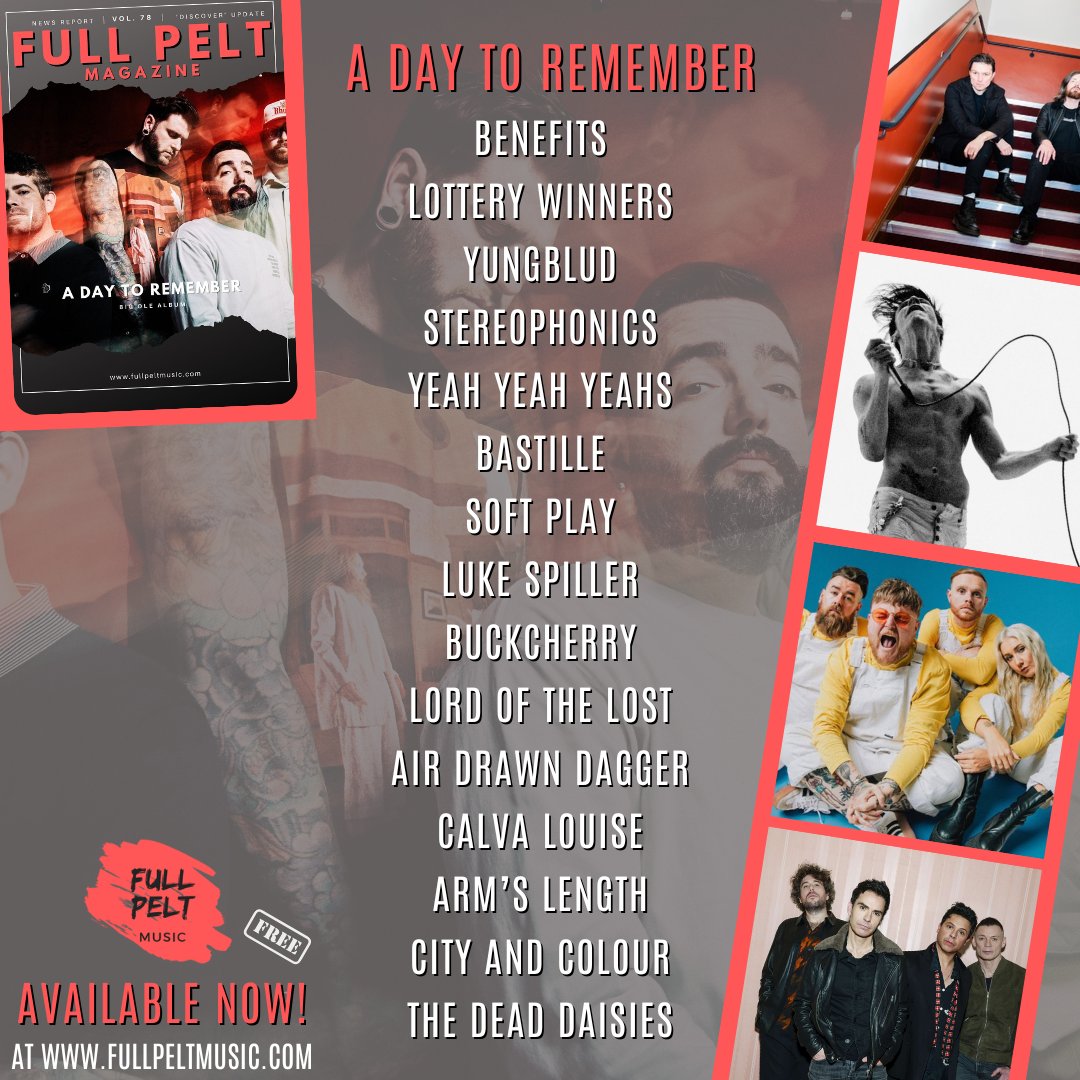 📢NEW ISSUE

Full Pelt Magazine Vol 78 features reviews of <a href="/adtr/">A Day To Remember</a> <a href="/Benefitstheband/">Benefits</a> &amp; <a href="/LotteryWinners/">Lottery Winners</a> 

Our 'Discover' spotlight on #newshapes #100pwet <a href="/revivalryband/">Revivalry</a> <a href="/LonesomeBandUK/">LONESOME</a> #storm &amp; <a href="/hunchpowerband/">Hunch Power</a> 

Plus a packed News Report &amp; more!

FREE READ 👇
tinyurl.com/4dzfrdpa