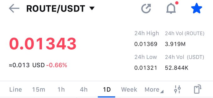 $ROUTE fiyatı korumaya devam ediyor. Yeni listing ile birlikte hareket başlayacaktır.  

Kendi işlemimdir herhangi bir yatırım tavsiyesi değildir.  İsim gözüktüğü için #tanıtım
