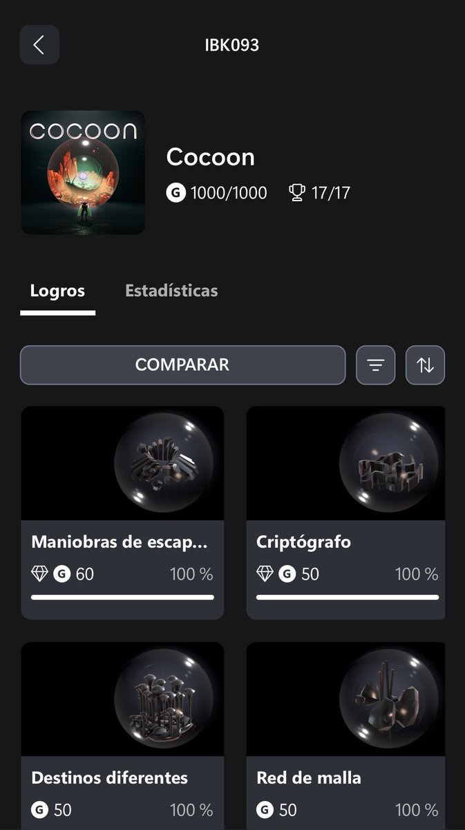 IBK093's tweet photo. #GoodMorning ma fellas! 👋🏼😘 Estos días he jugado #Cocoon que lo tenéis en #XboxGamePass y que es una joyita… 💎♥️ Cortito y con un diseño brutal… Tenéis minireseña en #RankOne… #Xbox #100% #FelizDomingo 🤗 https://t.co/JhUsEgvGhe
