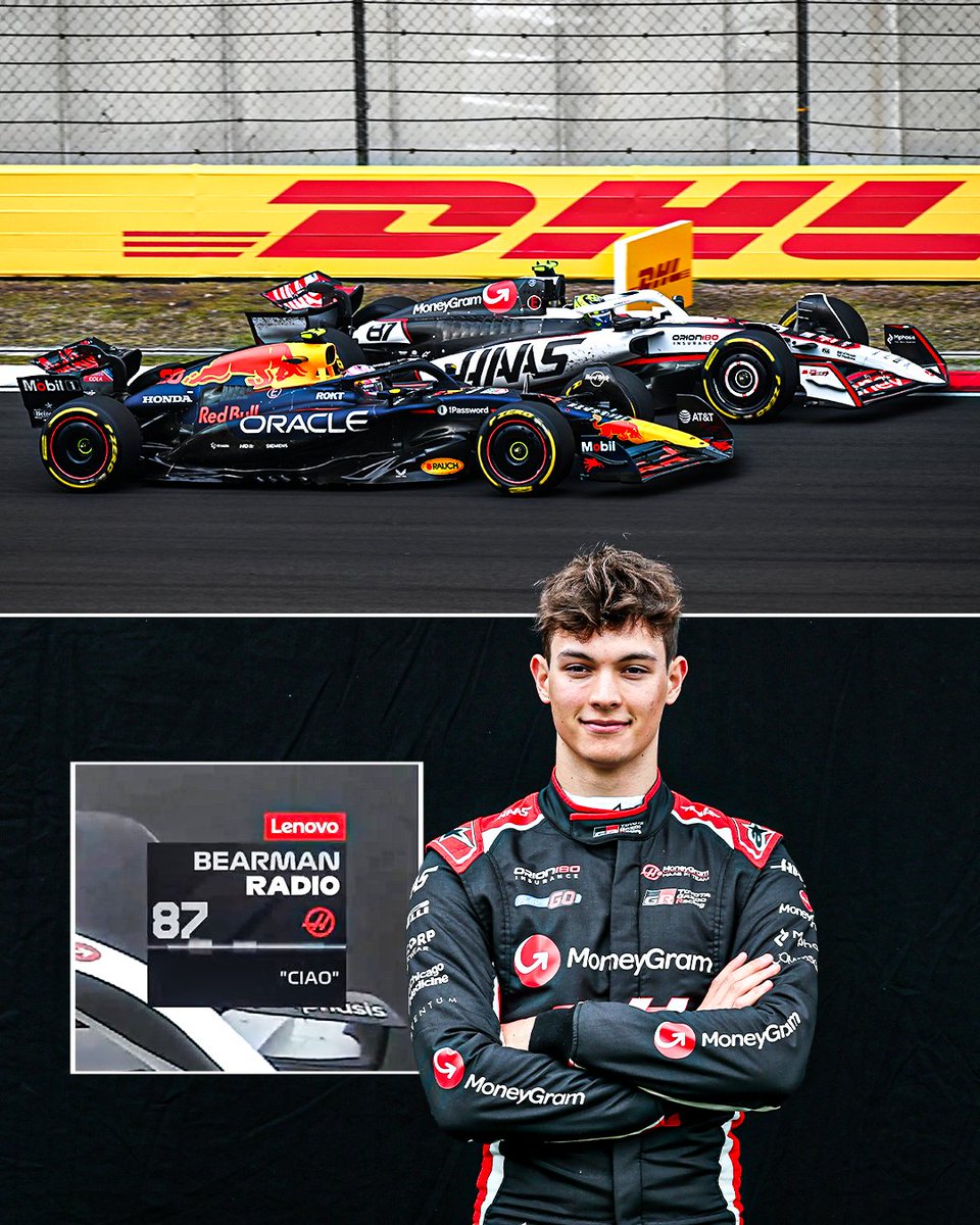ESPNF1's tweet photo. Ollie Bearman really dropped the "Ciao" after passing Liam Lawson 👀 https://t.co/vxnFl8ere6