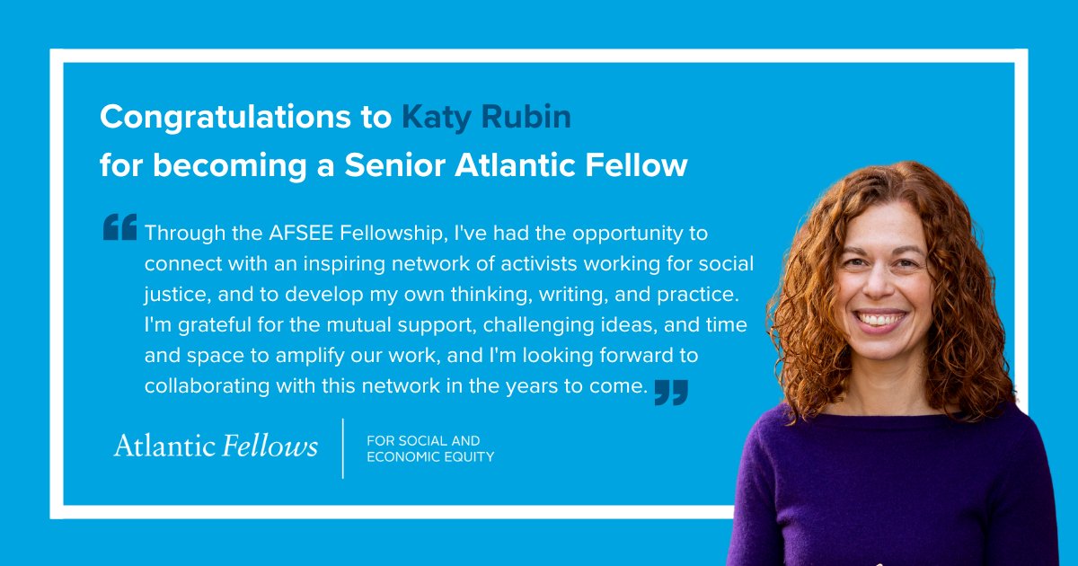 Atlantic Fellows for Social and Economic Equity (@afsee_lse) on Twitter photo Congratulations to <a href="/KatyRubinTO/">Katy Rubin</a> on joining the global community of Senior Fellows from the seven Atlantic Fellowships!🎉
Katy is a designer and practitioner of Legislative Theatre, an innovative participatory democracy methodology.
ℹ️: afsee.atlanticfellows.lse.ac.uk/en-gb/fellows/… Congratulations to <a href="/KatyRubinTO/">Katy Rubin</a> on joining the global community of Senior Fellows from the seven Atlantic Fellowships!🎉
Katy is a designer and practitioner of Legislative Theatre, an innovative participatory democracy methodology.
ℹ️: afsee.atlanticfellows.lse.ac.uk/en-gb/fellows/…