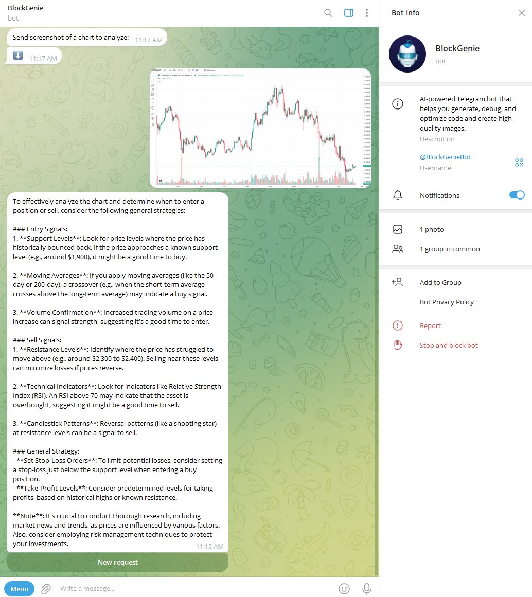 Analyze any chart with AI-powered insights.

Your AI assistant for coding, image generation, and chart analysis. Try it now:

blockgenie.space
t.me/BlockGenieBot