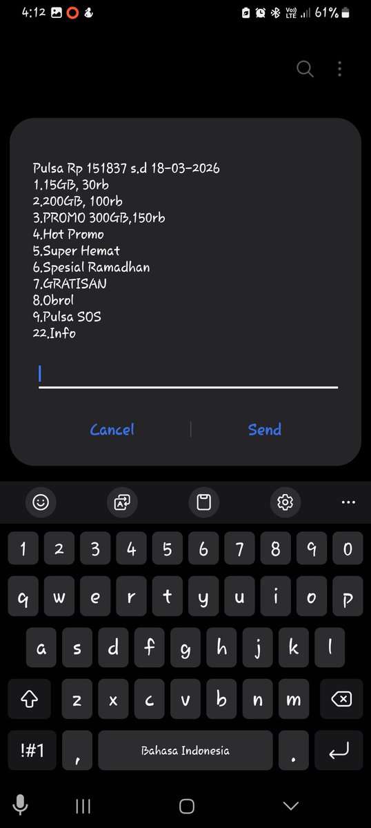 samssas10's tweet photo. Min @indosatim3 @CareIM3 ini kenapa sy ga bisa pasang paket? Sy mau pasang paket 150k 300gb. Pdhl pulsa cukup. Masa aktif aman. Pls help https://t.co/KPzbFCqiZV
