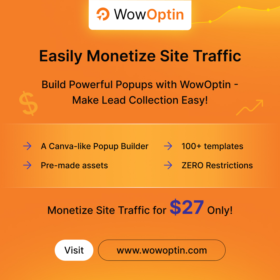 wpxpoofficial's tweet image. 𝐏𝐨𝐩𝐮𝐩 𝐁𝐮𝐢𝐥𝐝𝐞𝐫 𝐟𝐨𝐫 𝐉𝐮𝐬𝐭 $𝟐𝟕! 💥
Create eye-catching, high-converting 𝐩𝐨𝐩𝐮𝐩𝐬 𝐰𝐢𝐭𝐡 𝐖𝐨𝐰𝐎𝐩𝐭𝐢𝐧

✅ 100+ Ready-to-Use Templates
✅ Pre-made Assets

👉 wowoptin.com

#PopupBuilder #WowOptin #LeadGeneration #MonetizeTraffic