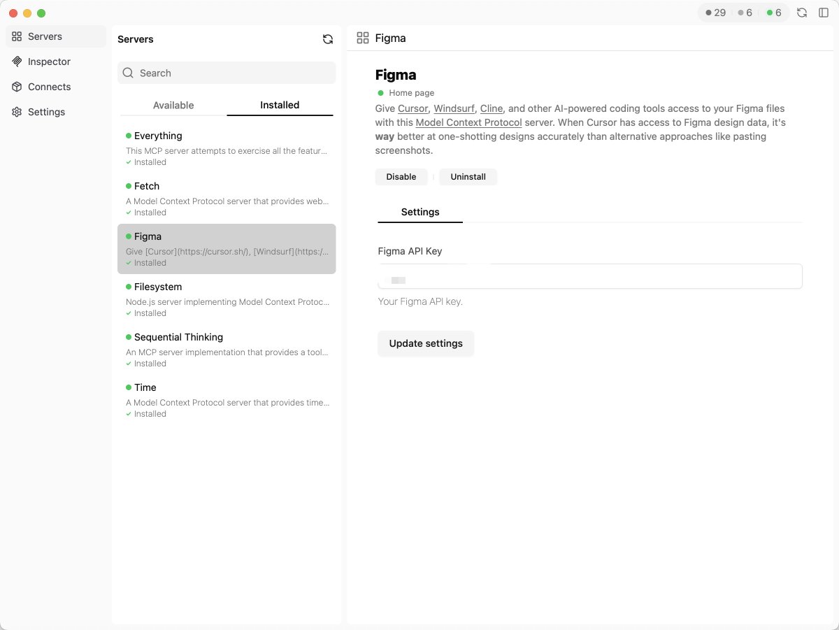 We are released 0.2.0. The Figma MCP server is available on #GetMCP.