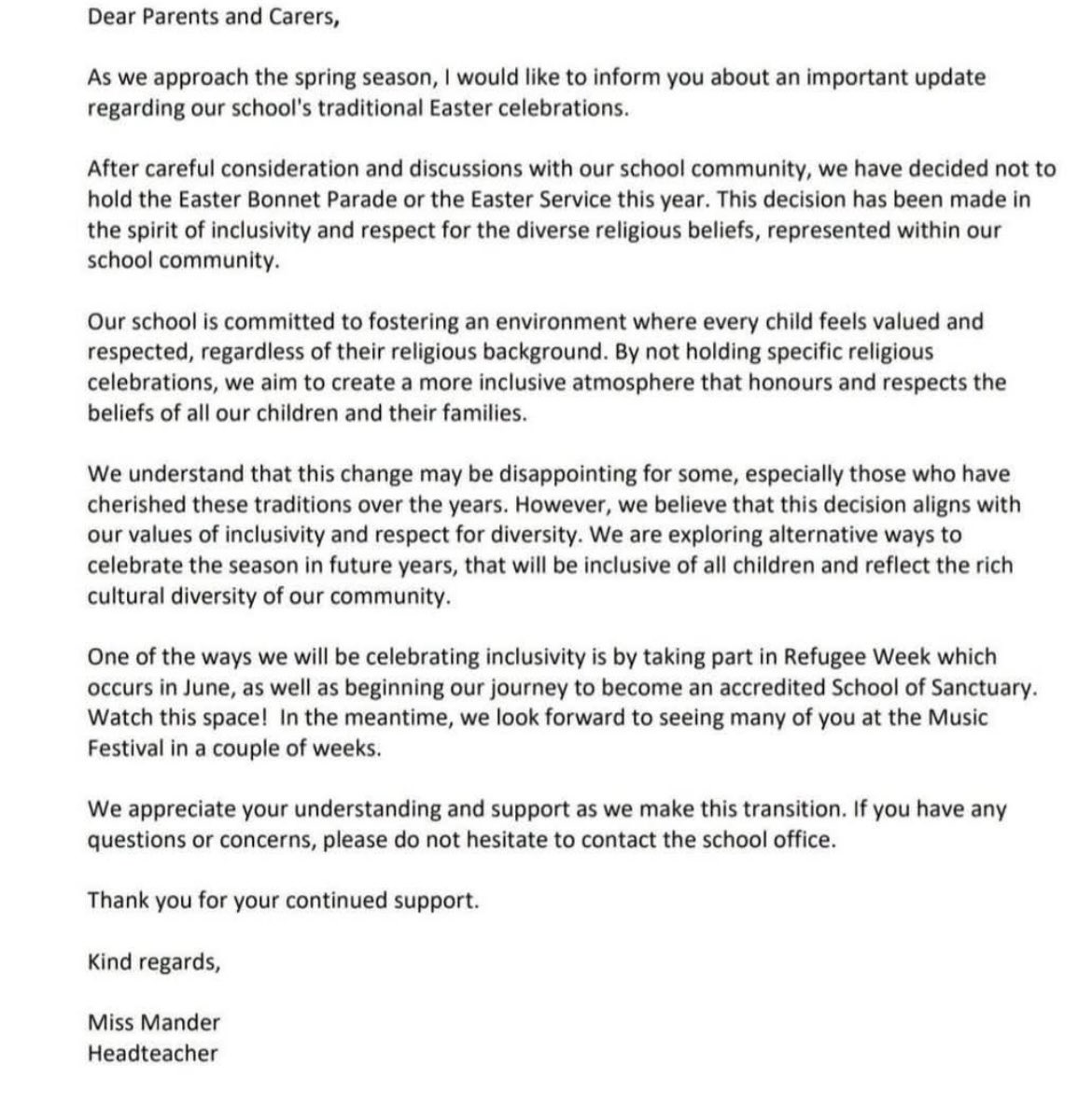I’m not convinced that cancelling Easter in the name of so-called “inclusivity” is going to endear you to ANY children, whatever their faiths may be…

For kids, it’s about egg hunts, chocolate &amp; fun. 

These ghastly people need to be routed from all positions of responsibility.