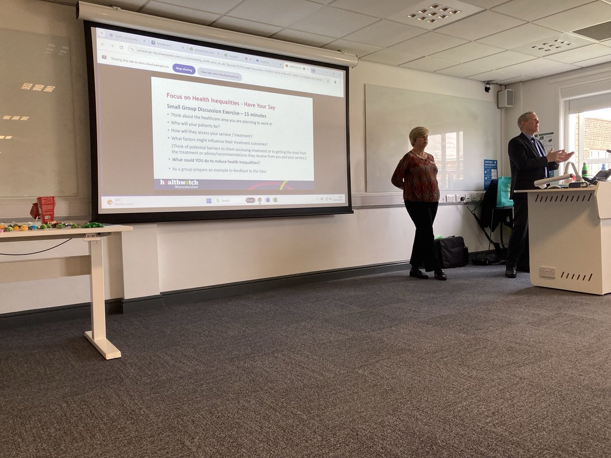 Gordon Smith (@gds115gds) on Twitter photo Great to have <a href="/HealthwatchE/">Healthwatch England</a> with <a href="/uworcphysio/">UoWPhysio</a> <a href="/UoW_OT/">UWOT</a> on Thursday <a href="/worcester_uni/">University of Worcester</a> exploring #healthinequalities Great to have <a href="/HealthwatchE/">Healthwatch England</a> with <a href="/uworcphysio/">UoWPhysio</a> <a href="/UoW_OT/">UWOT</a> on Thursday <a href="/worcester_uni/">University of Worcester</a> exploring #healthinequalities