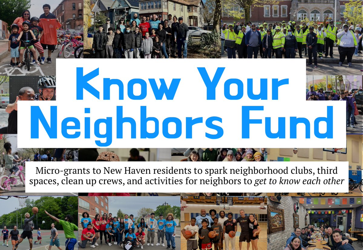Caroline Tanbee Smith (@carolinetanbee) on Twitter photo I am excited to co-launch the Know Your Neighbors Fund!
It is a small fund to provide micro-grants of $100 to NHV residents to spark projects that bring neighbors together. Thank you <a href="/mileslasater/">Miles Lasater</a> + @NewHavenArts for your partnership. Submit an idea: docs.google.com/forms/d/e/1FAI… I am excited to co-launch the Know Your Neighbors Fund!
It is a small fund to provide micro-grants of $100 to NHV residents to spark projects that bring neighbors together. Thank you <a href="/mileslasater/">Miles Lasater</a> + @NewHavenArts for your partnership. Submit an idea: docs.google.com/forms/d/e/1FAI…