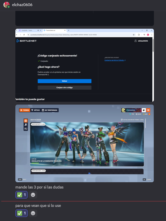 ✅GANADORES DE LOS CODIGOS✅
💕Gracias a <a href="/OverwatchLATAM/">Overwatch</a> 💕
💕por los codigos💕
#OW2Season15 #OverwatchCreator #OW2latam