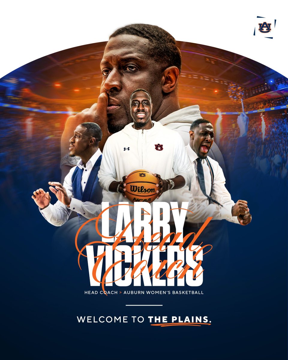 Auburn Women's Basketball (@auburnwbb) on Twitter photo Auburn Family, please join us in welcoming <a href="/LarryVickersAU/">Larry Vickers</a> as our new Head Coach!
With a history of success and a passion for developing champions, Coach Vickers is ready to bring his energy and leadership to The Plains! 🦅
🔗 auburntige.rs/41PbZpb
#WarEagle Auburn Family, please join us in welcoming <a href="/LarryVickersAU/">Larry Vickers</a> as our new Head Coach!
With a history of success and a passion for developing champions, Coach Vickers is ready to bring his energy and leadership to The Plains! 🦅
🔗 auburntige.rs/41PbZpb
#WarEagle