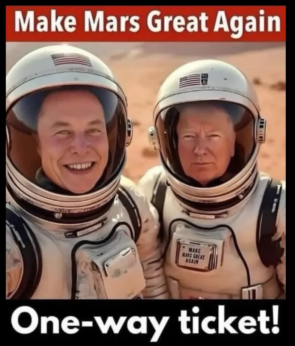 #Musk #Trump #Mars #OneWayTicket
