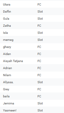 Selamat yang pilih slot dapet 100p, yang pilih FC 50 ajah