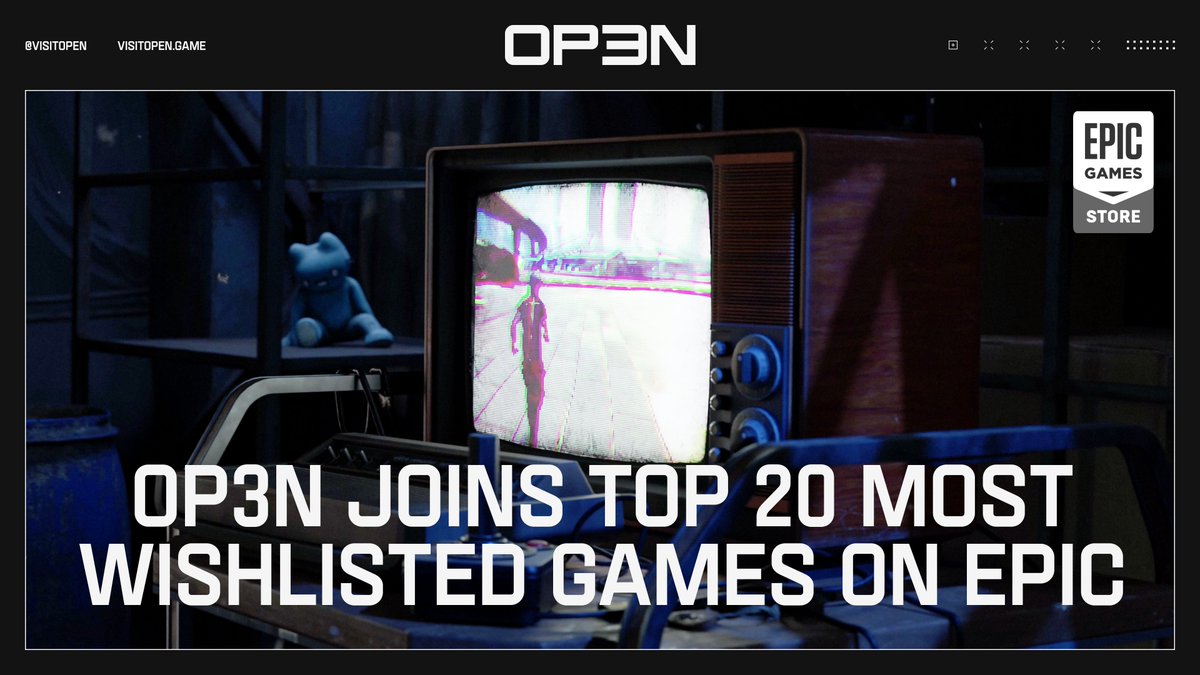 OPEN (@visitopen) on Twitter photo OP3N just hit TOP 20 most wishlisted games on Epic Games Store! š„
š„ Get ready for Battle Royale madness (and much more!) set in the Ready Player One universe!
š Wishlist today to join thousands of players eagerly awaiting OP3N's release on <a href="/EpicGames/">Epic Games Store</a>. OP3N just hit TOP 20 most wishlisted games on Epic Games Store! š„
š„ Get ready for Battle Royale madness (and much more!) set in the Ready Player One universe!
š Wishlist today to join thousands of players eagerly awaiting OP3N's release on <a href="/EpicGames/">Epic Games Store</a>.