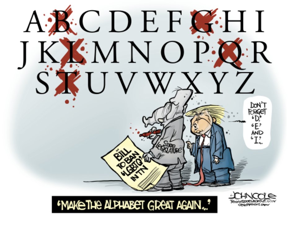 #Project2025  Trump moved to end diversity, equity &amp; inclusion programs &amp; decreed that govt depts would recognise only two genders. Those moves are in line with Project 2025, which took aim at DEI &amp; gender terminology as part of a wider crackdown on "woke" ideology. (🎨John Cole)
