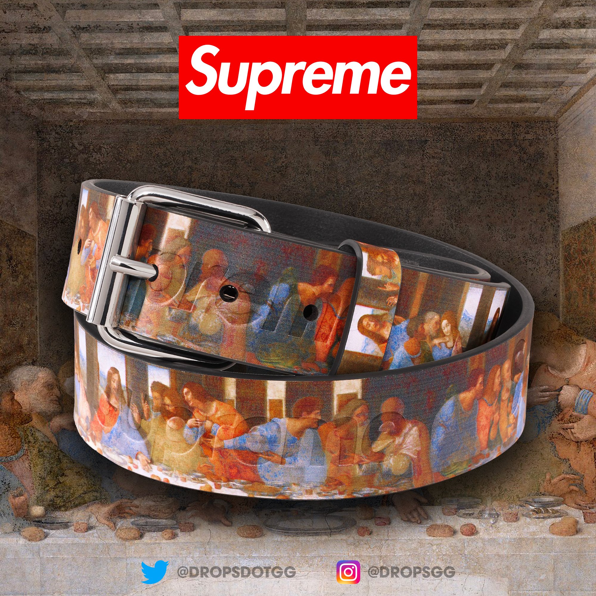 Supreme Last Supper Leather Belt 