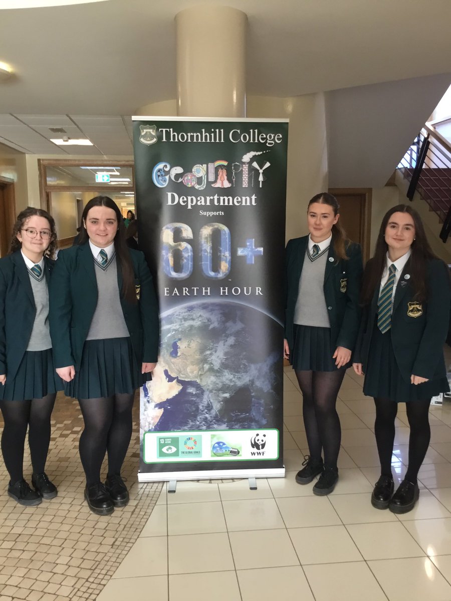 A word of thanks to our fantastic Year 13 Geography Eco Ambassadors for all their hard work promoting Earth Hour 2025 this week.  👏<a href="/ThornhillDerry/">Thornhill College</a>