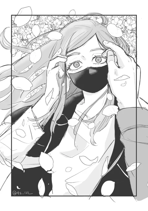 #深夜のム三60分一本勝負

お題の「桜」お借りしました〜🌸
ぜんぜんマンガが間に合わなかったのでひとまずなかの1ページだけ 