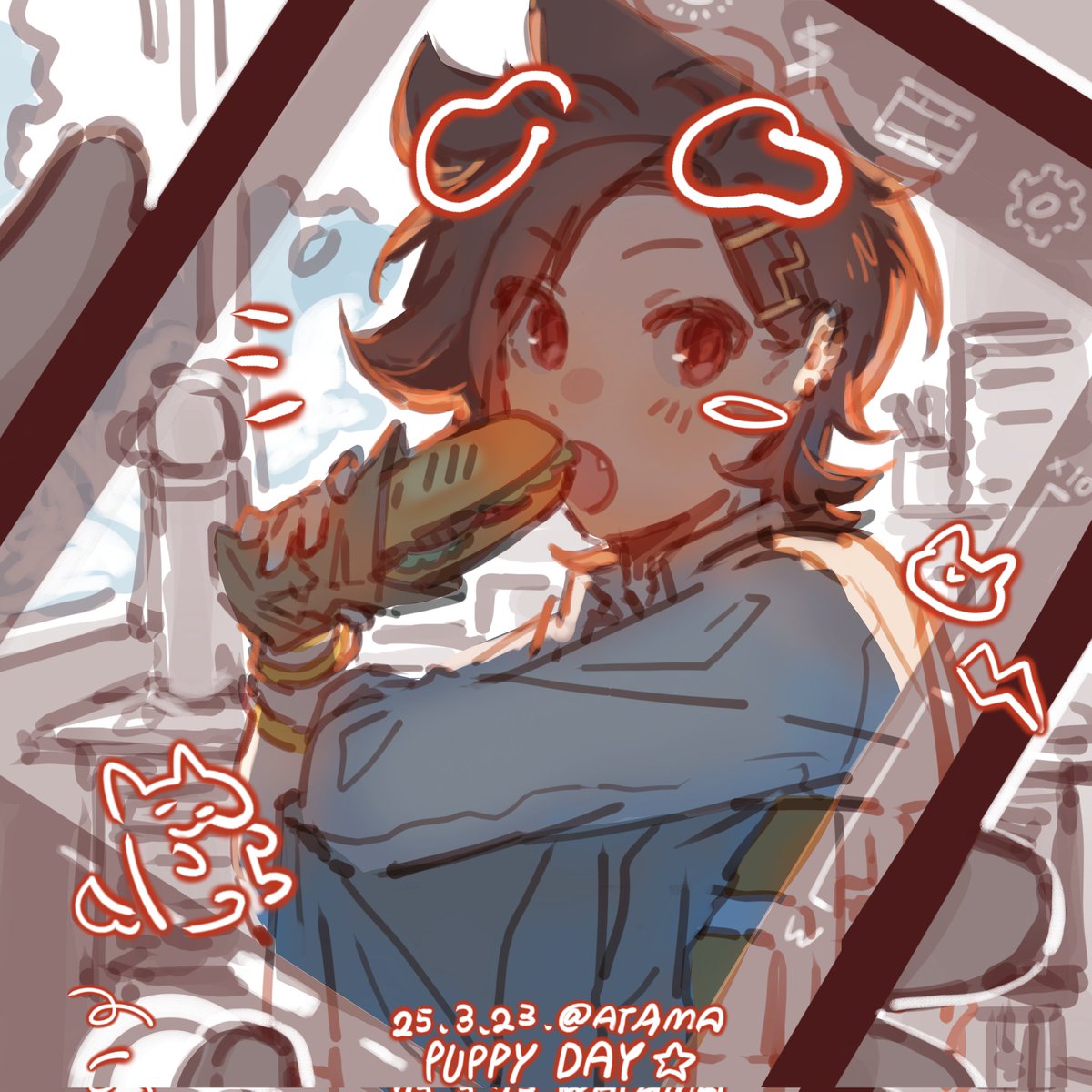 ATAMA_DING's tweet image. PUPPY DAY!!!!!#キミガシネ