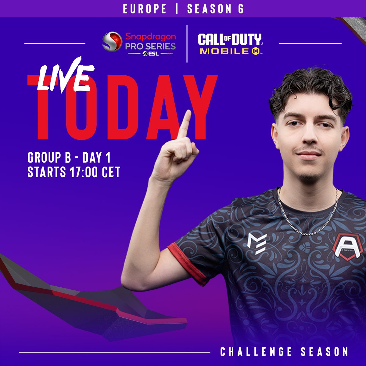 ESL COD: Mobile (@eslcodm) on Twitter photo The reigning champions of Europe are back in action
Group B of <a href="/Snapdragon/">Snapdragon</a> Mobile Challenge Season 6 EU starts in 1 hour from now
#snapdragonproseries #codmesports The reigning champions of Europe are back in action
Group B of <a href="/Snapdragon/">Snapdragon</a> Mobile Challenge Season 6 EU starts in 1 hour from now
#snapdragonproseries #codmesports