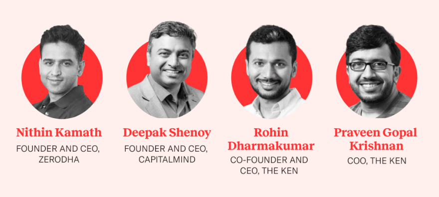 The Ken (@thekenweb) on Twitter photo Join The Ken's first live event tomorrow!
'We are in a bear market. What if it lasts two years?'
Join two long-term and contrarian CEOs—Zerodha’s <a href="/Nithin0dha/">Nithin Kamath</a> and Capitalmind’s <a href="/deepakshenoy/">Deepak Shenoy</a>—in Bengaluru for a discussion on how to plan for an extended stock market winter. Join The Ken's first live event tomorrow!
'We are in a bear market. What if it lasts two years?'
Join two long-term and contrarian CEOs—Zerodha’s <a href="/Nithin0dha/">Nithin Kamath</a> and Capitalmind’s <a href="/deepakshenoy/">Deepak Shenoy</a>—in Bengaluru for a discussion on how to plan for an extended stock market winter.