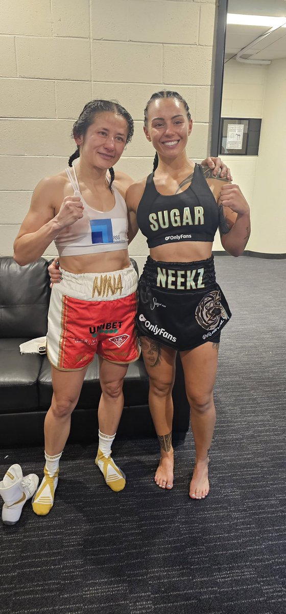 Massive respect to my opponent Sugar_neekz —she was the better fighter tonight and executed her game plan perfectly. Wishing her all the best in her career, and I hope she goes on to unify.