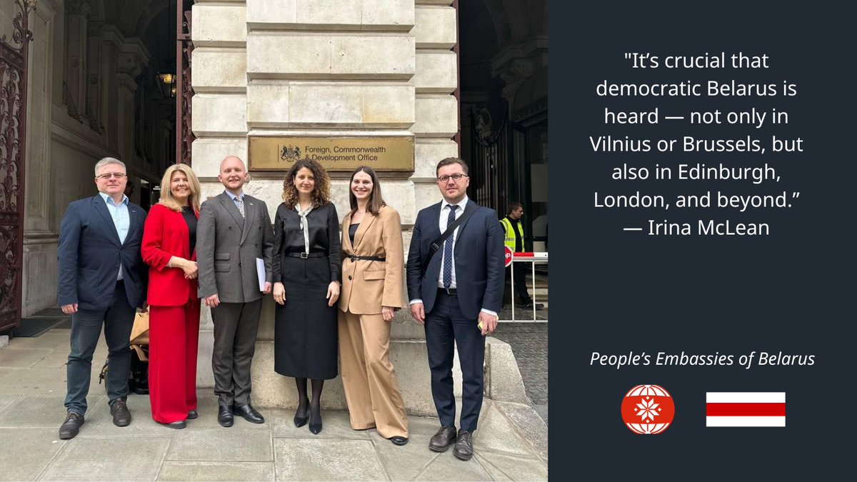On March 21, <a href="/p_c_b_s/">People`s Consulate of Belarus in Scotland</a> took part in the first strategic consultations between the Belarusian democratic forces and the UK Government in London.

Irina McLean, representing the People’s Embassies of Belarus, brought forward key issues affecting Belarusians worldwide.
<a href="/FCDOGovUK/">Foreign, Commonwealth & Development Office</a> #UK
