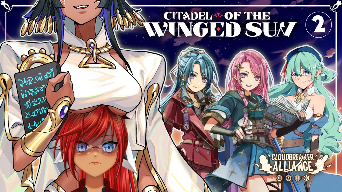 ▶️EP2 VOD is UP!▶️
For those who missed our CBA livestream collab, you can catch the VOD at Yuki &amp; Yuna’s channel: youtube.com/live/CGCtw4nbL…

Players: <a href="/duoleveling/">Yuki & Yuna | Twin Vtubers</a>, <a href="/EllcrysVT/">Ellcrys 『エルクリス』🧪 Alchemist VTuber</a> &amp; <a href="/NelCelestine/">Nel | 🗡️ Rogue ENVtuber</a>
GM: <a href="/CJLeung_DST/">Ya Bro🌟CJ</a>

Or watch it at DST: youtube.com/live/qC_zd014X…
#cloudbreaker #CBA #ttrpg