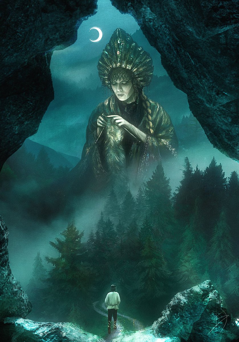 🦎⛰️ Хозяйка медной горы.    

#хозяйкамеднойгоры #artistontwitter #myart