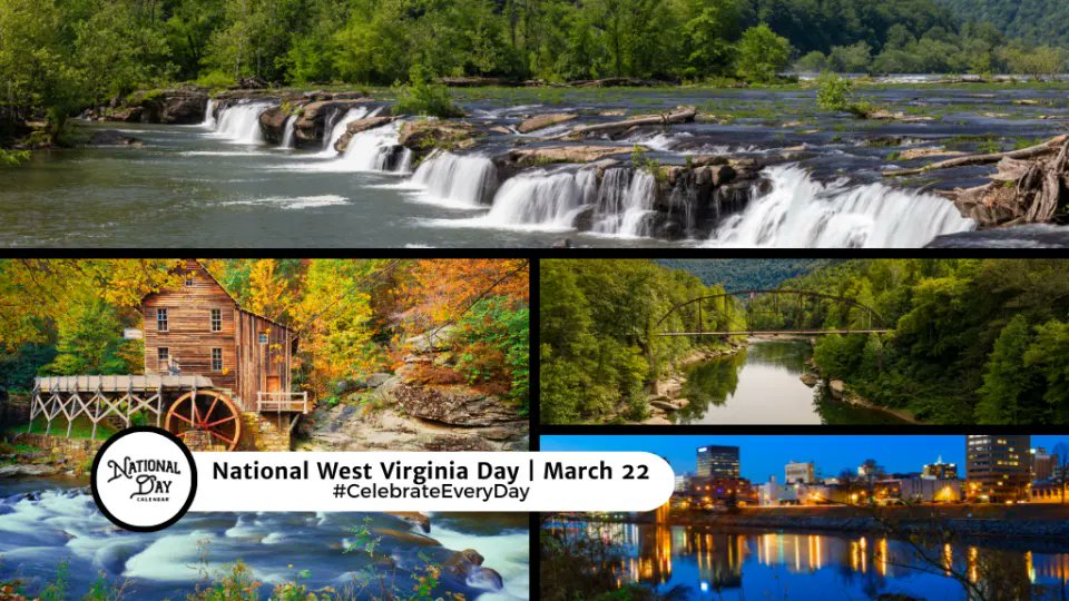 OfficialNatDay's tweet photo. National Days for March 22: 

- National West Virginia Day
- National Health Care Rights Day
- National Bavarian Crepes Day
- National Goof Off Day

#CelebrateEveryDay
#NationalDayCalendar https://t.co/bx7H39vPgP