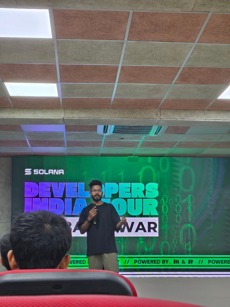campustocrypto's tweet photo. Builders Unite!

The Solana Developers India Tour workshop at @CUTMIndia  was extraordinary! Hosted by @campustocrypto , it was a day of learning, innovation, and fun.

Highlights:

We watched this inspiring @solana  "Superteens" documentary

Hands-on session with @yoayush https://t.co/3uLyU97Fry