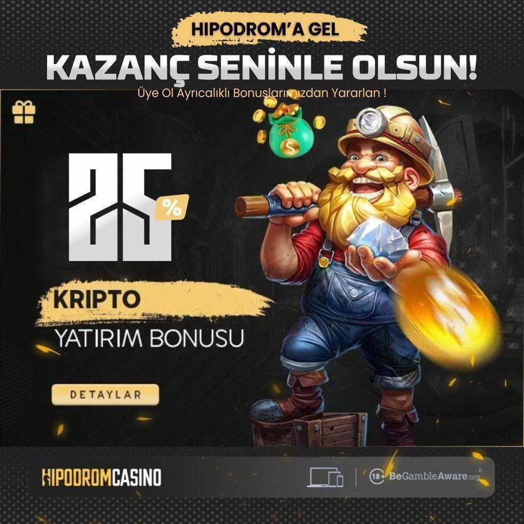 📈 KRİPTOCULAR HİPODROM CASINO'DA ZİRVEYİ GÖRMEYE HAZIR MISINIZ ?

💰 %25 KRİPTO BONUSU İLE KASANIZI KATLAYIN !

💵 Yatırım Sağlarken Bonusu Seçmeyi Unutmayın!

🖥 Tüm Detayları Sitemizden Öğrenebilirsiniz.

🌟 #HIPODROMCASINO SINIR TANIMIYOR!

🔱 t2m.io/Hipodromgiris