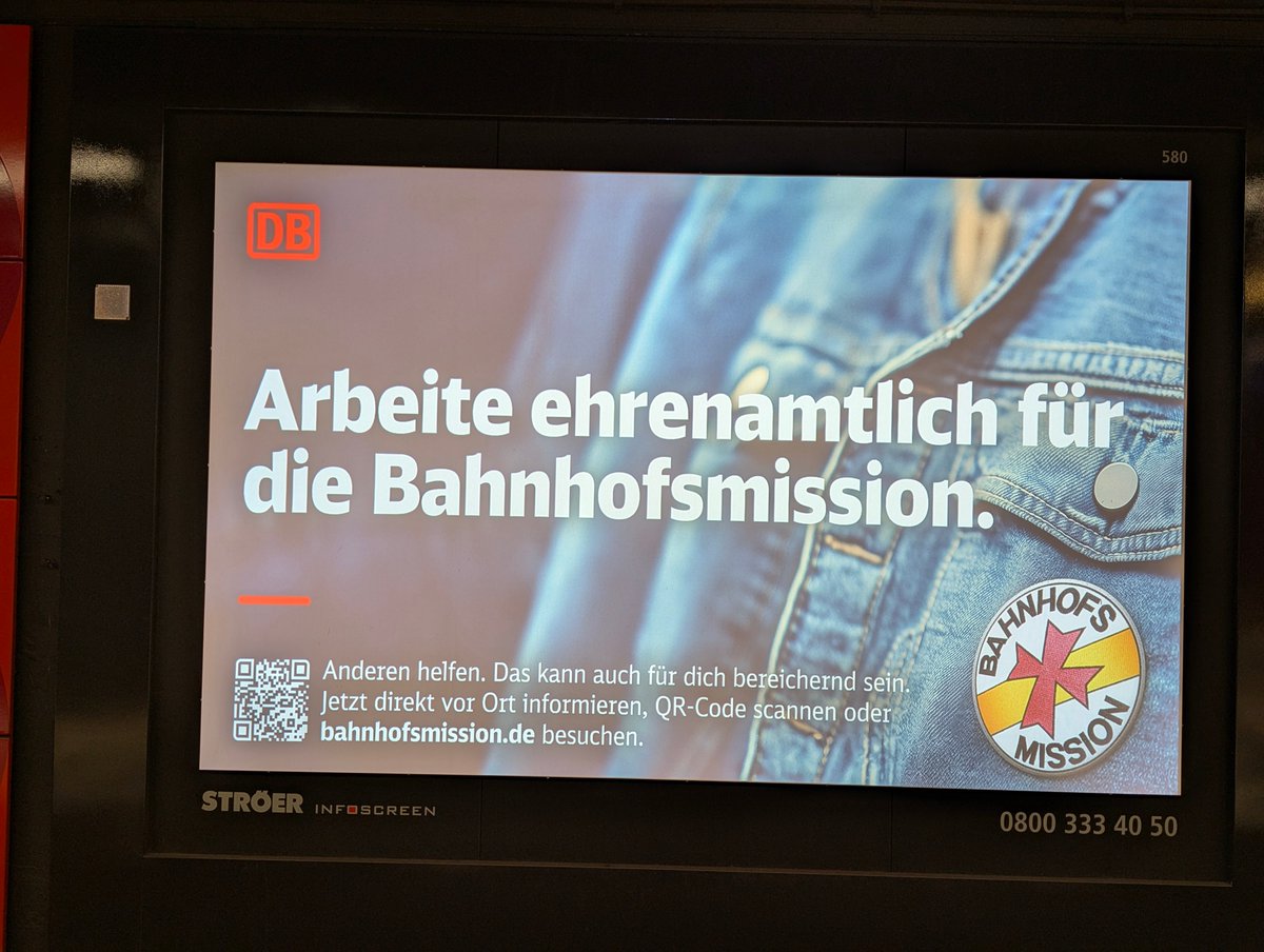 MatthiasGastel's tweet image. Die #Bahnhofsmission leistet an vielen #Bahnhöfe eine wichtige Arbeit. Dafür bin ich den Haupt- und Ehrenamtlichen sehr dankbar.
Daher freue ich mich zu hören, dass die Werbung der Firma #Ströer das Interesse am #Ehrenamt ebenso erhöht hat wie das Aufkommen an Spenden.