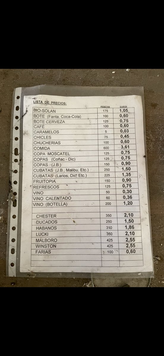 pabloasturies's tweet image. Os dejo la lista de precios de un bar en un pueblo de cangas del narcea cuando entró el euro.
