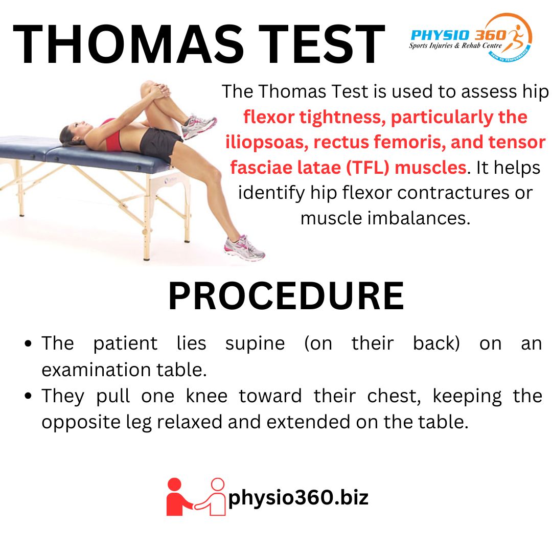 physio360centre's tweet image. 📏 Thomas Test – A simple yet effective way to check for hip flexor tightness! 💪 If your leg lifts off the table, it’s time to work on your hip mobility &amp;amp; flexibility. 🏋️‍♂️ #HipFlexors #MobilityTest #Physio360 #StayFlexible