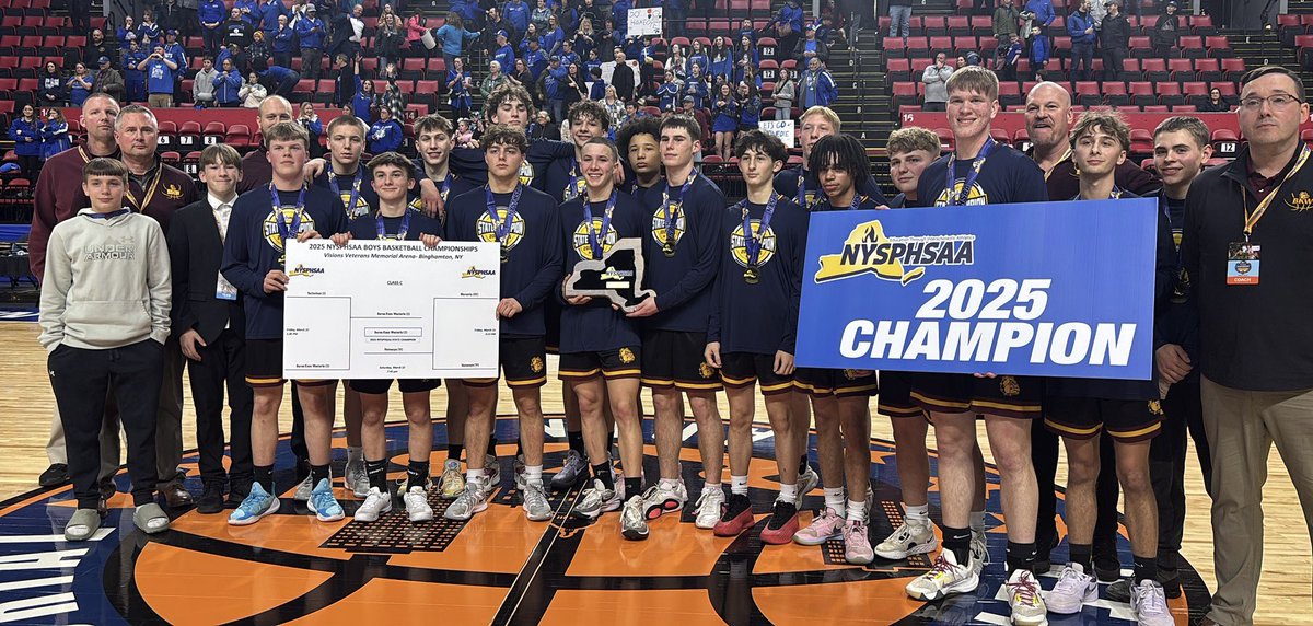 Berne-Knox-Westerlo is NYSPHSAA Class C Boys Basketball State Champions!!