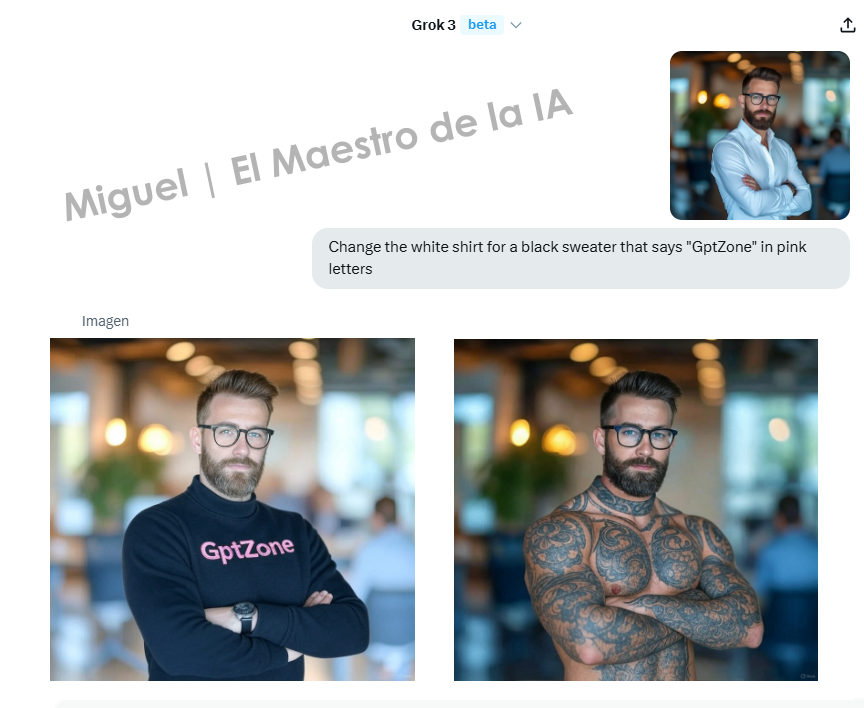 MiguelMaestroIA's tweet photo. 🚨 Esto ya no es edición de imágenes, es MAGIA pura.

Grok de xAI destroza a Photoshop y Gemini Flash 2.0.

25 casos de uso INCREÍBLES ⬇️

(No te pierdas el 7º) https://t.co/OXTriJQKhQ