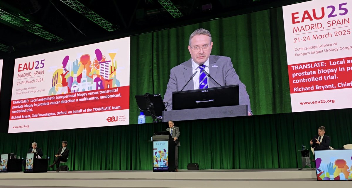 TranslateTrial's tweet image. Trial CI @LabBryant delighted to read out #TRANSLATE_Trial results during #GameChanger session @Uroweb #EAU25
Thank you to all our investigators, recruiting sites, funders @NIHRresearch and, most importantly, our 1126 pts!
thelancet.com/journals/lanon…
Trial visual abstract below ⬇️
