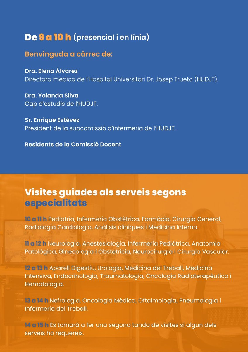 🗣️Obrim portes als futurs residents de l'Hospital Trueta🗣️

El pròxim 27 de març a la Sala d'Actes de l'#htueta👇