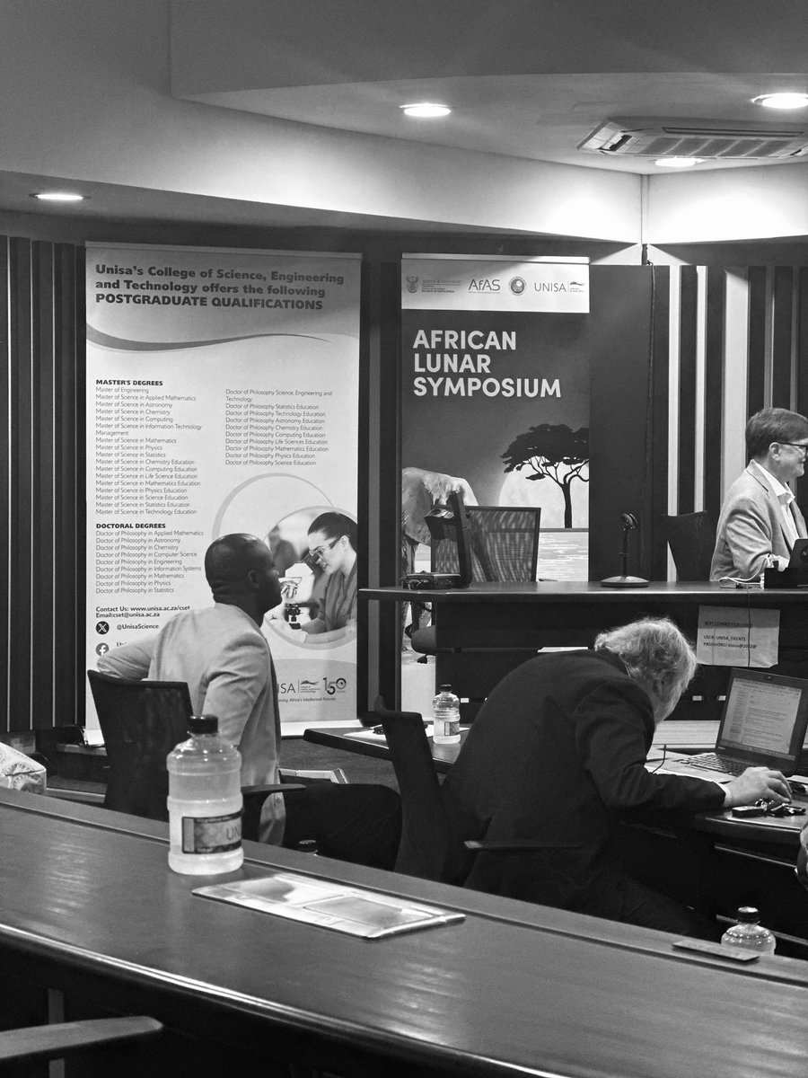 AfricaAstronomy's tweet image. Happening now: African Lunar Symposium! AfAS and NASA-SSERVI are co-hosting the African Lunar Symposium event @UnisaCSET focusing on exploring ways NASA SSERVI and African researchers can collaborate on research that may shape the future of space exploration!

#AfAS2025