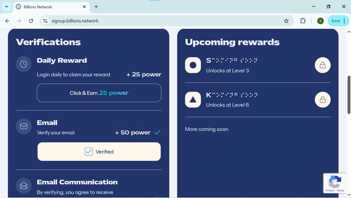 stephdreals's tweet image. Join @billions_ntwk Network

Steps to join 

Visit signup.billions.network/?rc=BR3MSQCL)

Sign up with your Google account

Verify your email address

Connect your wallet

Follow @billions_ntwk on X and verify your account

Refer friends to boost your power!

Join their discord to get early…