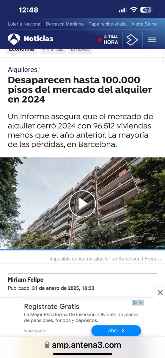 acastilloHoz's tweet photo. @eldiarioes Ha sido un fracaso! Ha reducido el número de viviendas en alquiler! Esa ley es como decir que te expropió! Han subido los precios e impuestos de todo! Y el propietario debe asumir todo y correr el riesgo de la ocupación! Es un fraude! Disfrutar lo votado! https://t.co/iWP61txPhr