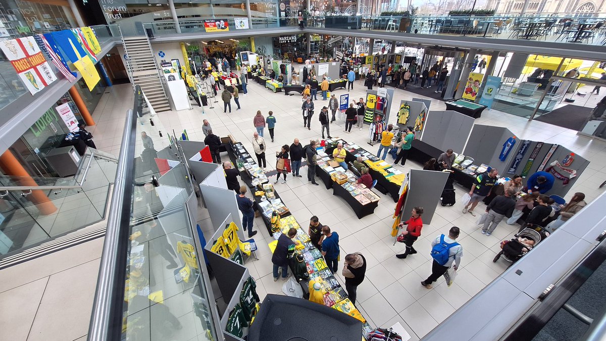 Forces2Canaries🔰 (@forces2canaries) on Twitter photo Collectors event at the Forum Norwich City centre. Well done to On the Stall for organising 👏👏 <a href="/nevtownsend/">Neville Townsend 🔰🏴</a> <a href="/Mattyb2302/">Matt Burden</a> Collectors event at the Forum Norwich City centre. Well done to On the Stall for organising 👏👏 <a href="/nevtownsend/">Neville Townsend 🔰🏴</a> <a href="/Mattyb2302/">Matt Burden</a>