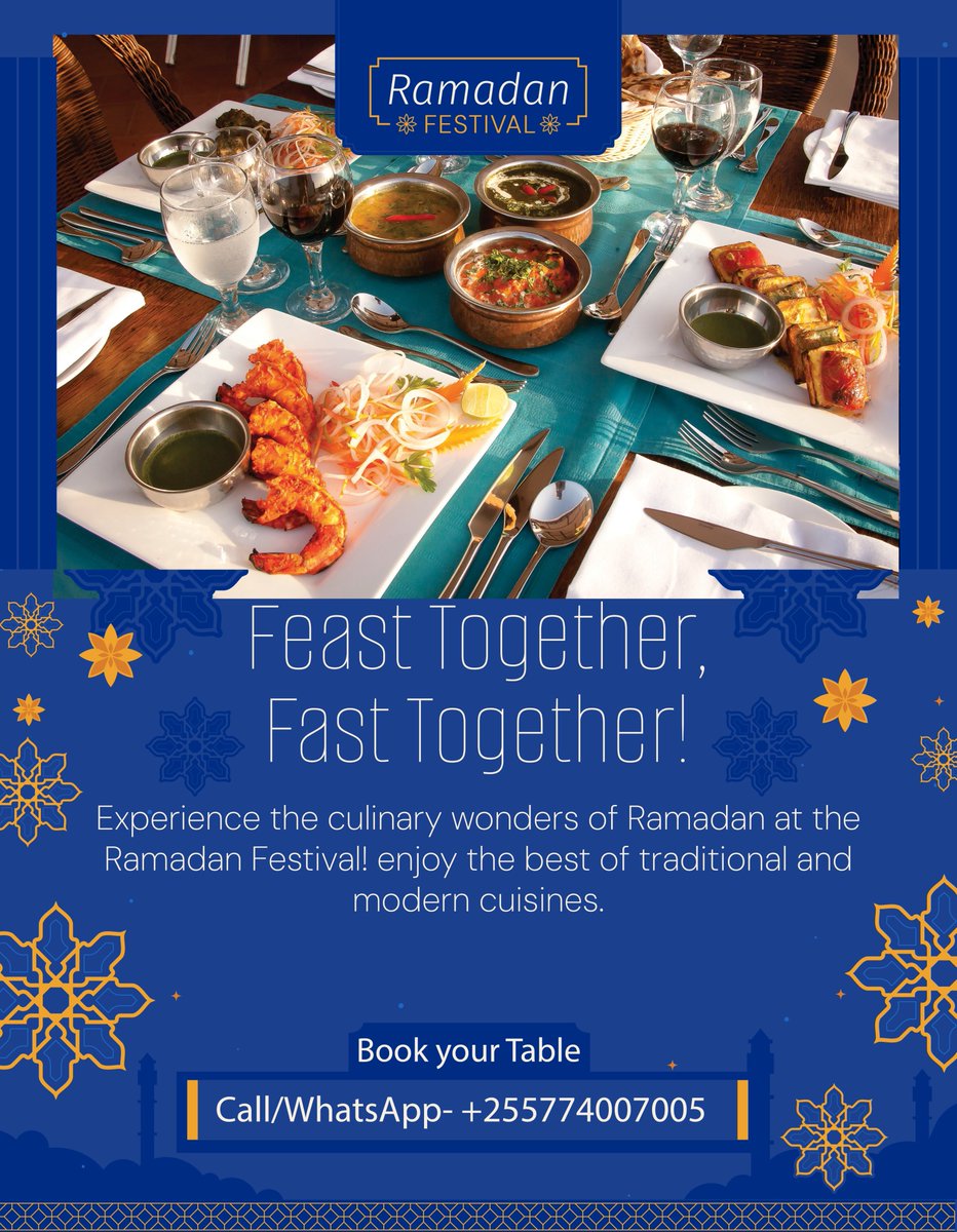 marumaruznz's tweet photo. Discover the delightful blend of traditional and modern cuisines @marumaruznz . Let's celebrate together with joy and love#RamadanFestival #CulinaryDelights #MaruMaruHotel #FoodieHeaven #celebratetogether
Call/WhatsApp: +255774007002/03/05
Email: reservations@marumaruzanzibar.com https://t.co/jd1UFeWcc7